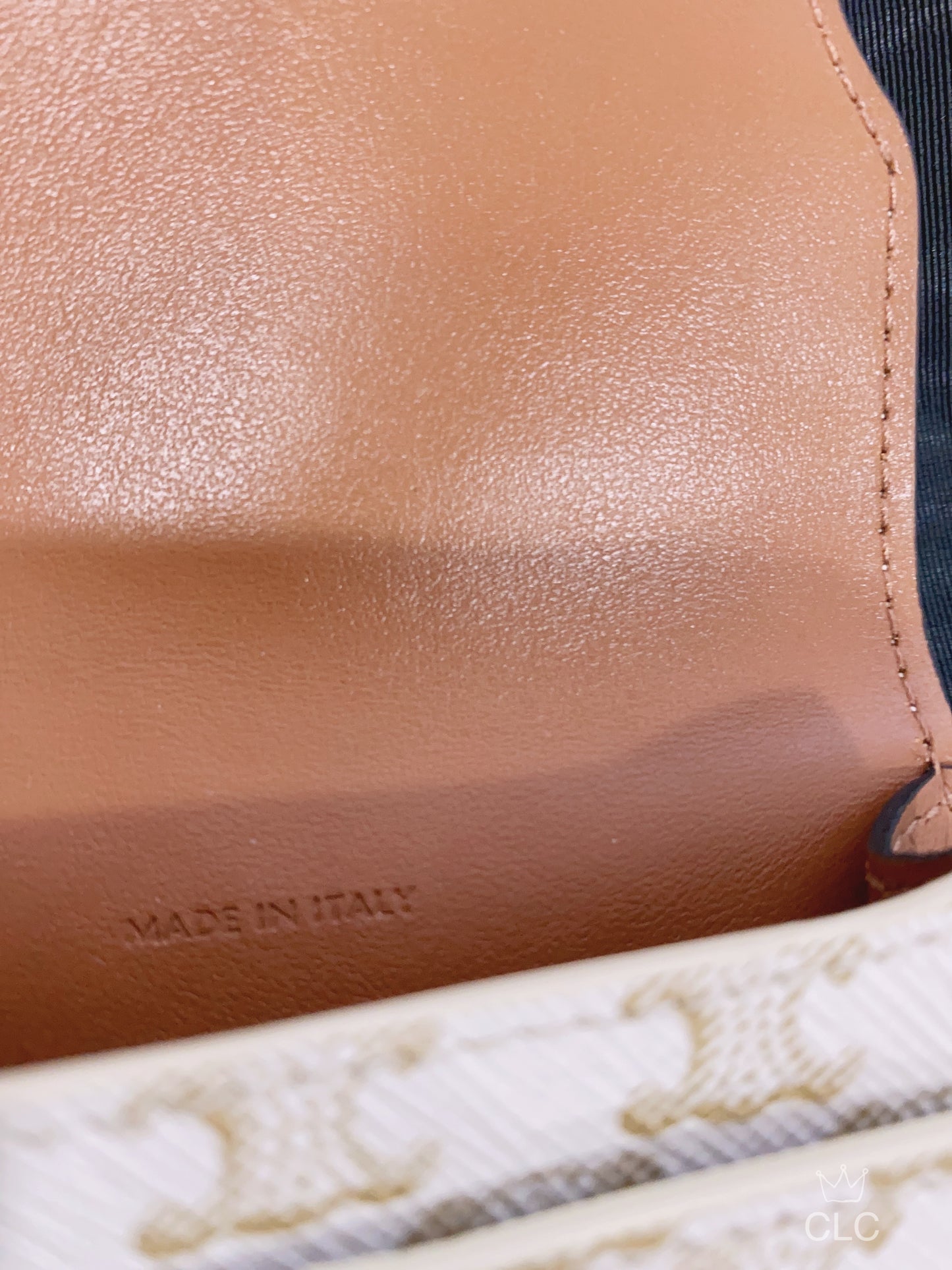 Celine Pouch With Flap In Triomphe Canvas