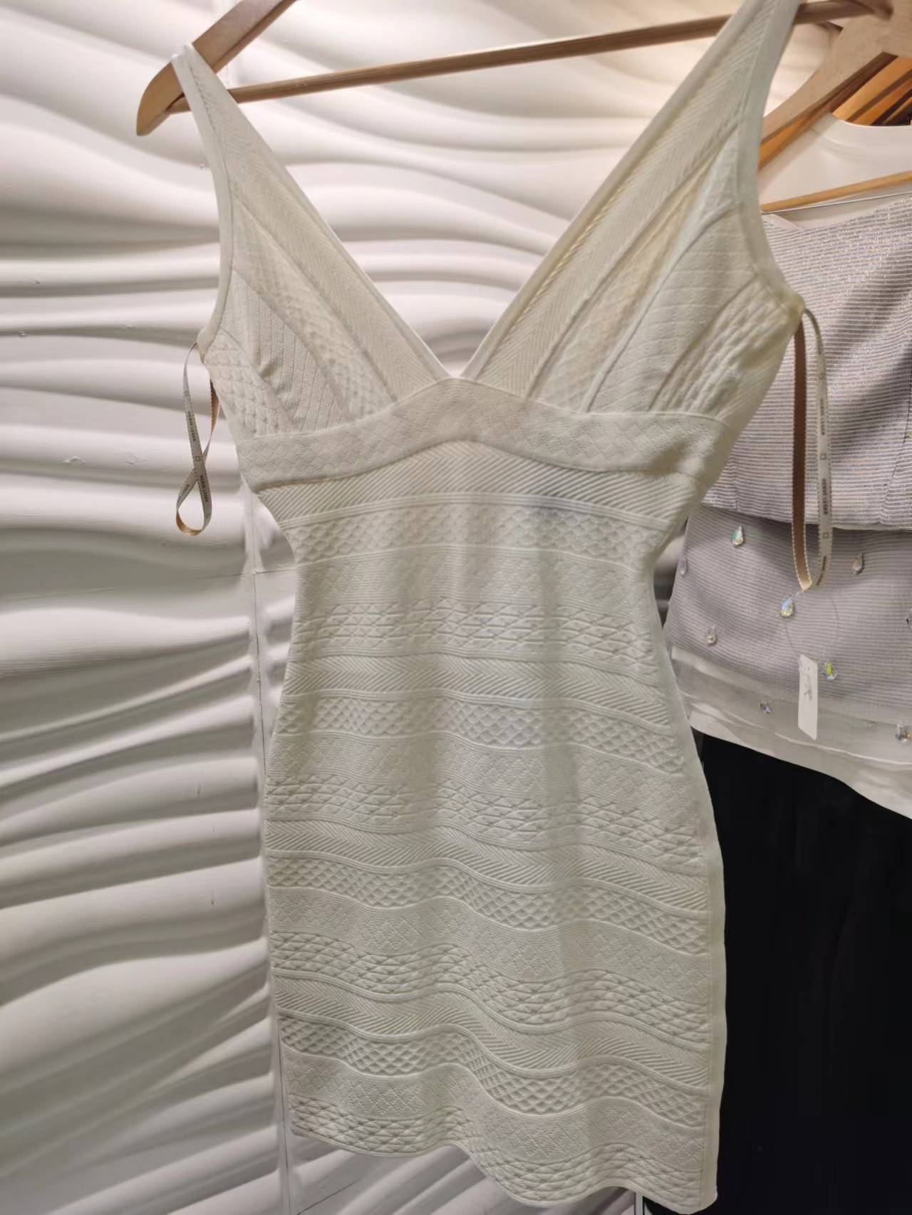 Herve Leger Dress White SizeXS