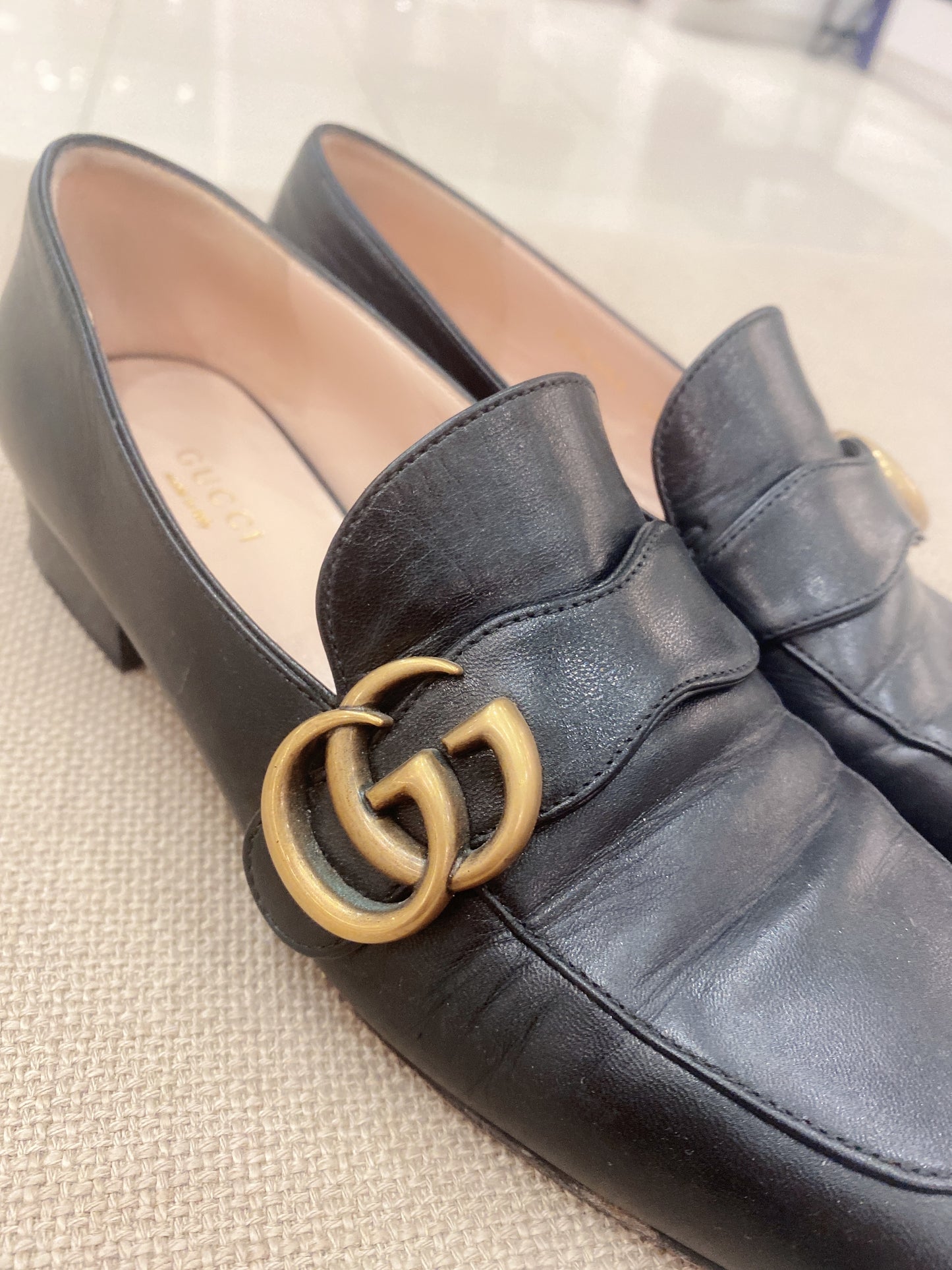Gucci GG Women’s Loafer with Double G Black Leather 2.5 cm Heel