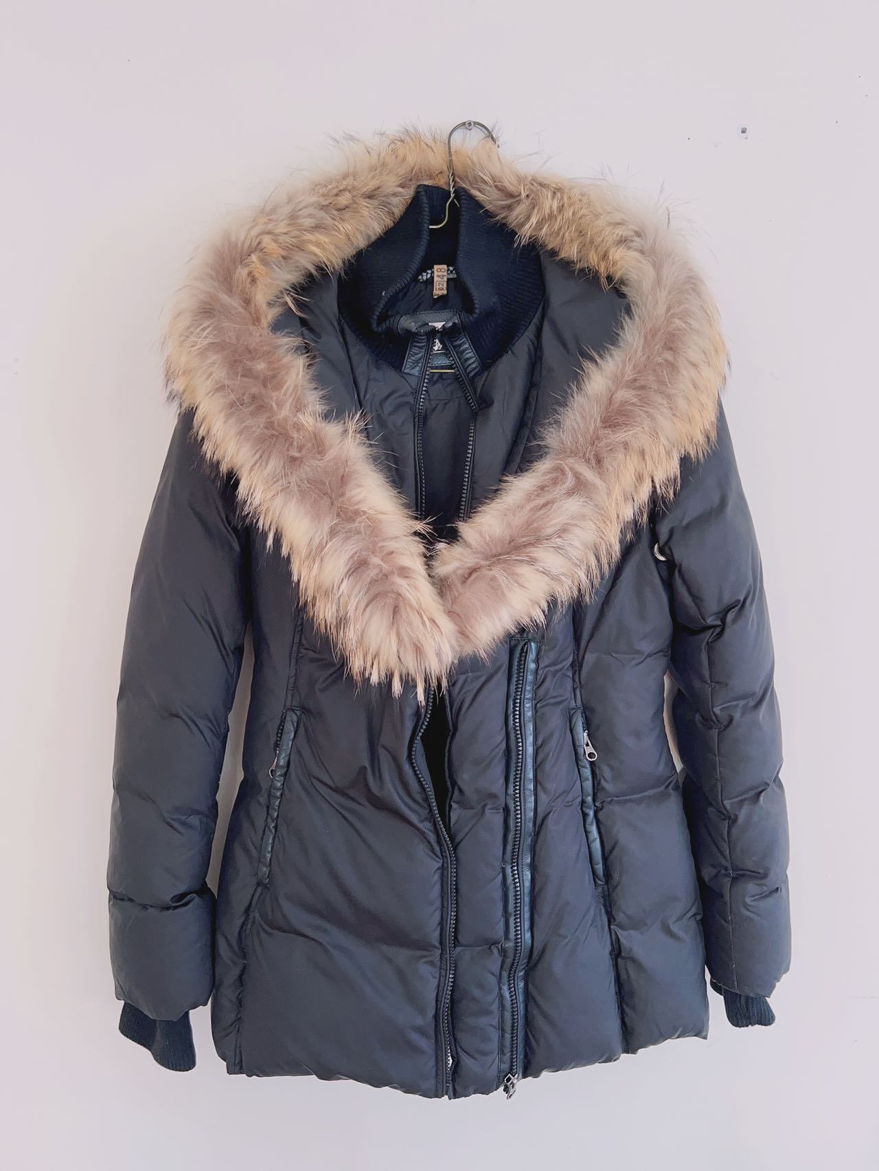 Mackage Black Adali Fur Trimmed Coat
