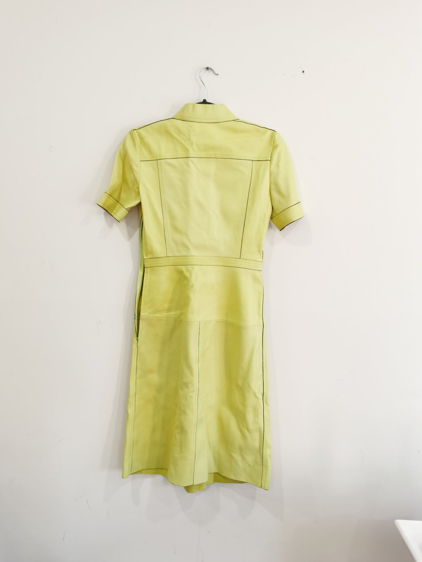 Gucci Bright Yellow Leather Dress