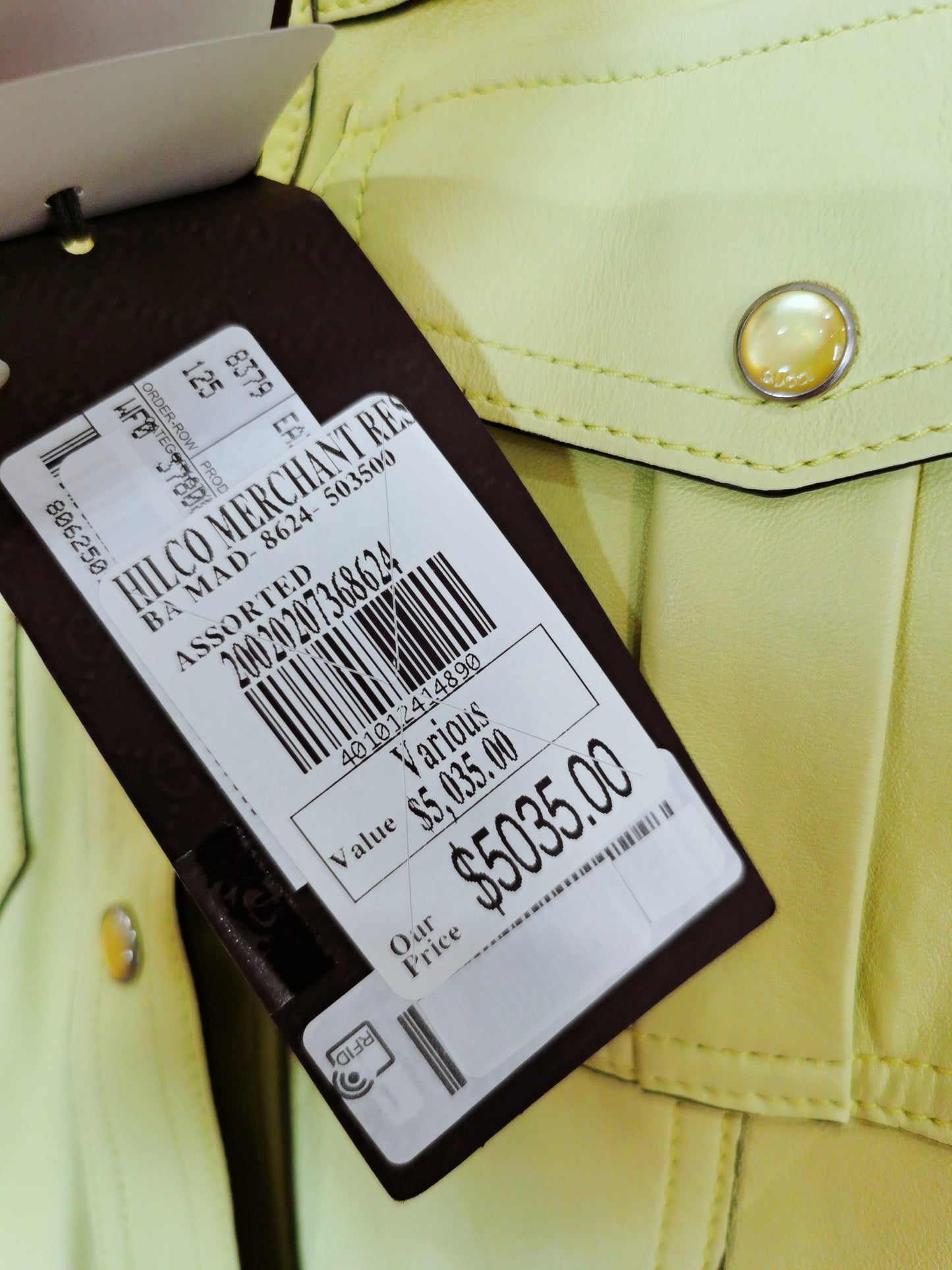 Gucci Bright Yellow Leather Dress
