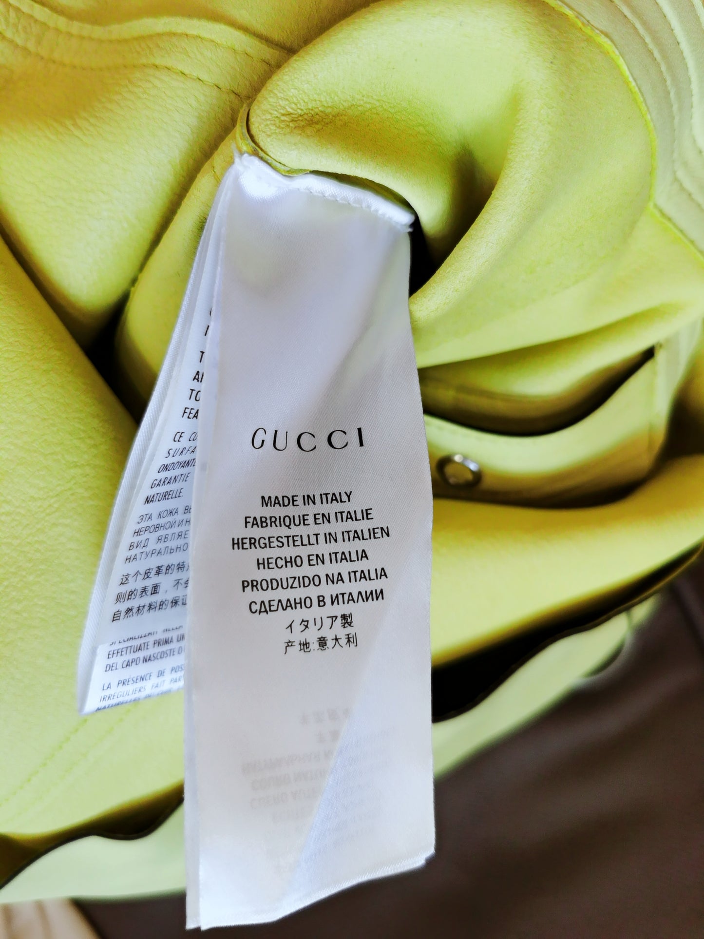 Gucci Bright Yellow Leather Dress