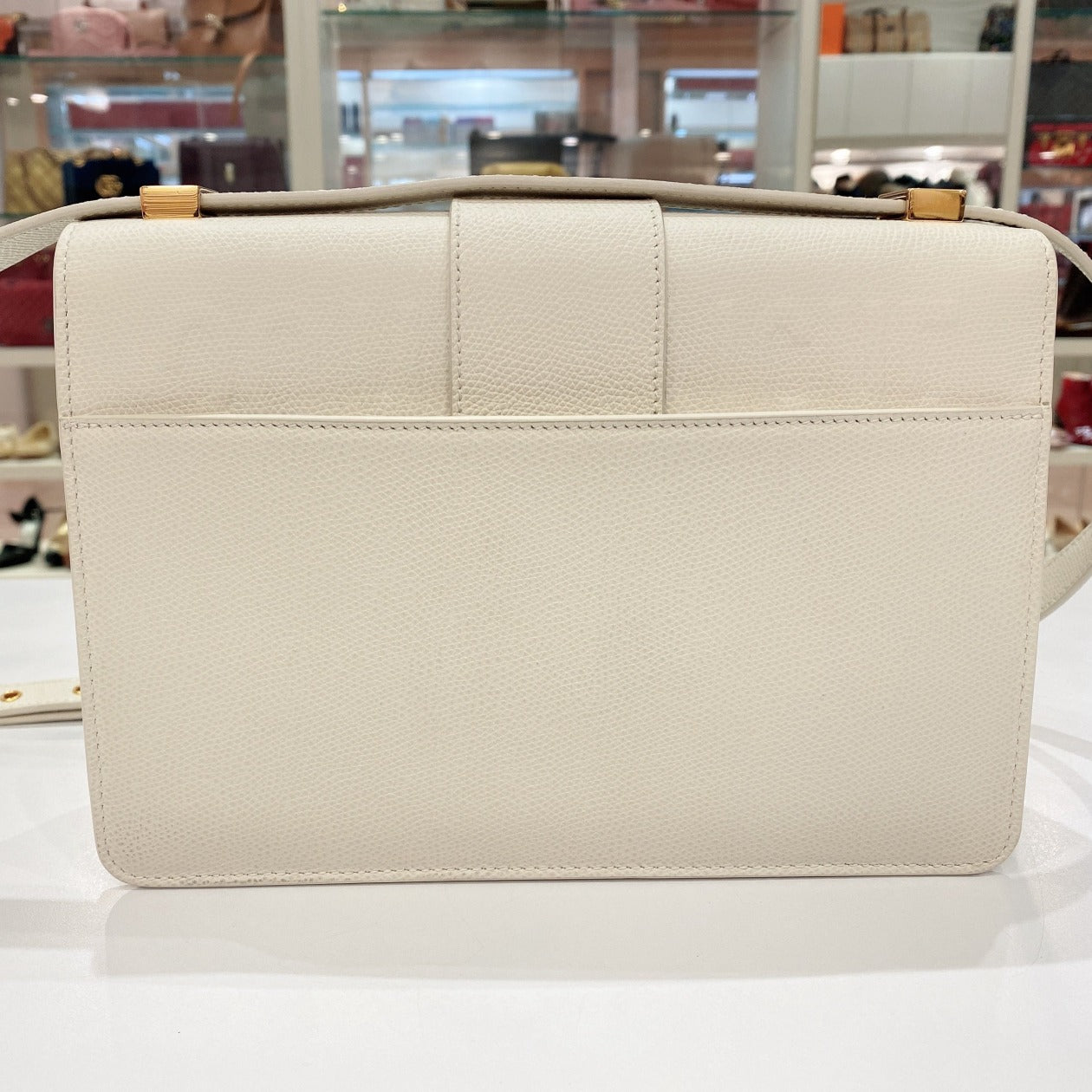 Dior 30 Montaigne Calfskin Bag White CD clasp Gold