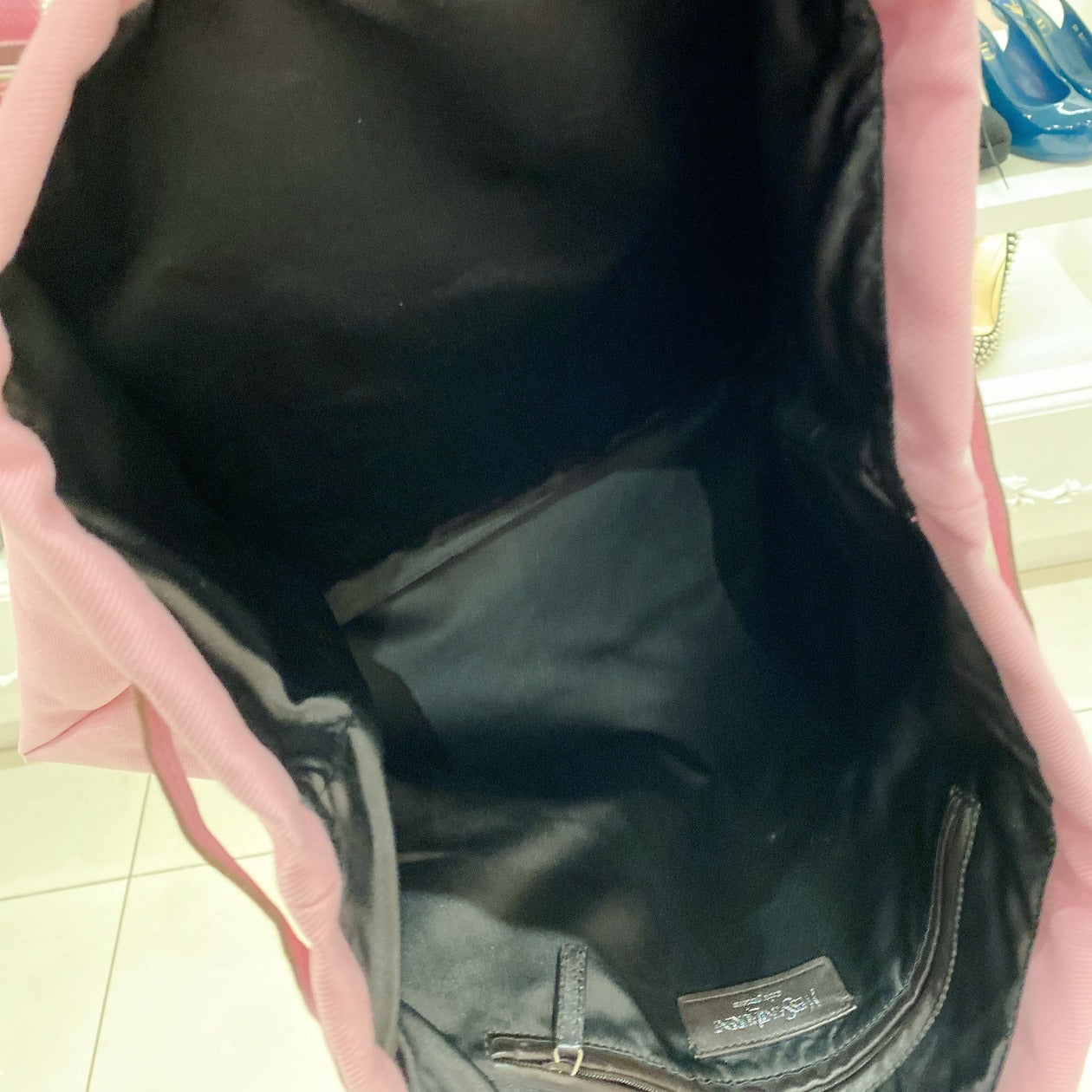 Saint Laurent YSL Canvas logo Tote Bag Pink