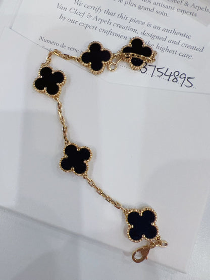 Van Cleef & Arpels Vintage Alhambra 5 Motifs Bracelet 2020