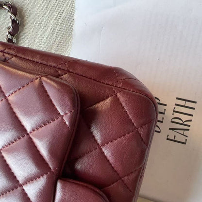 Chanel Mini Square Classic Flap Bag Red