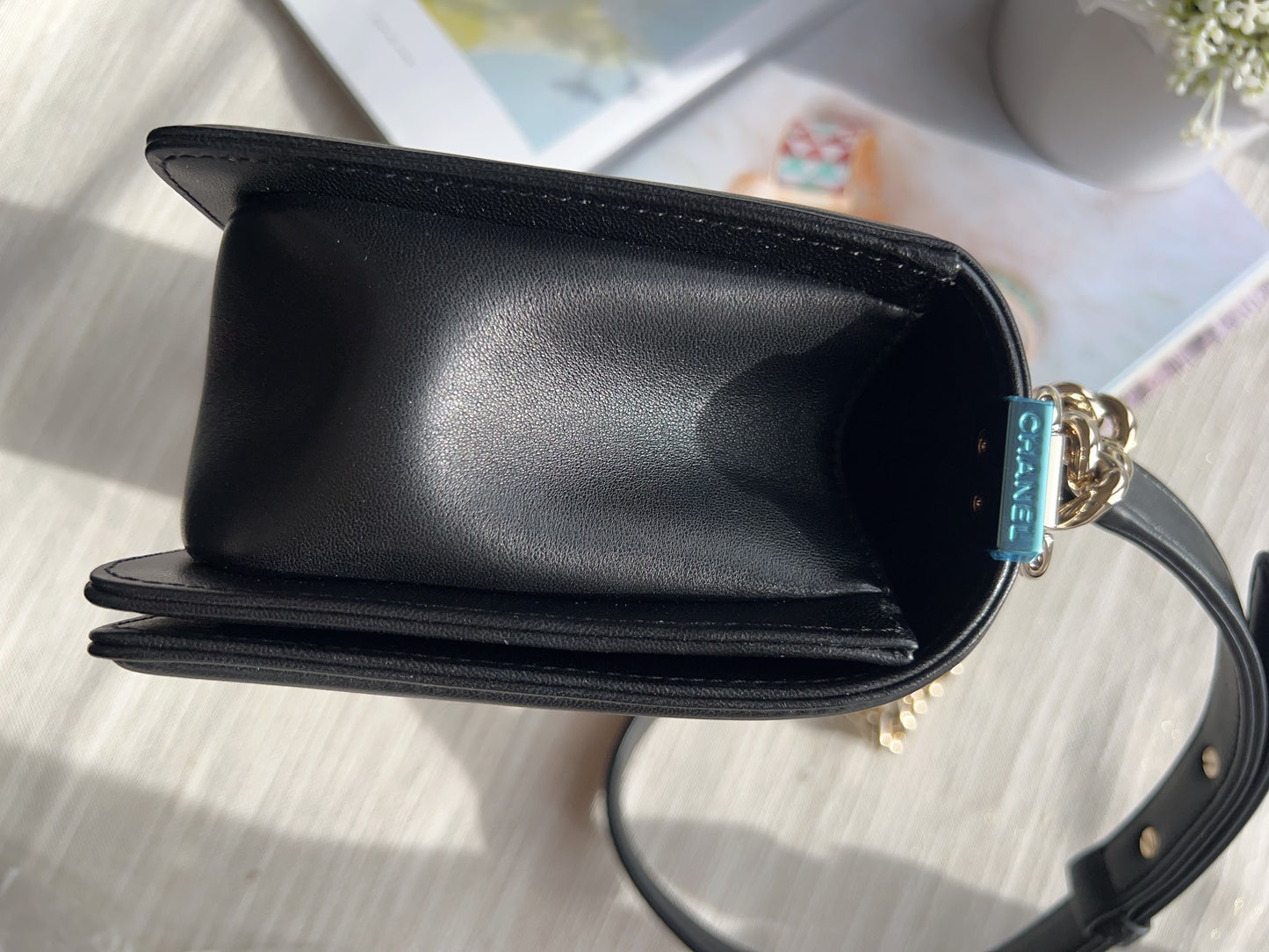 Chanel Leboy medium black gold
