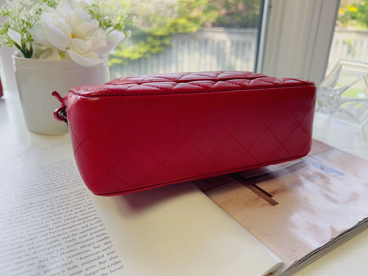 Chanel Classic Mini Rectangular Flap Bag Red