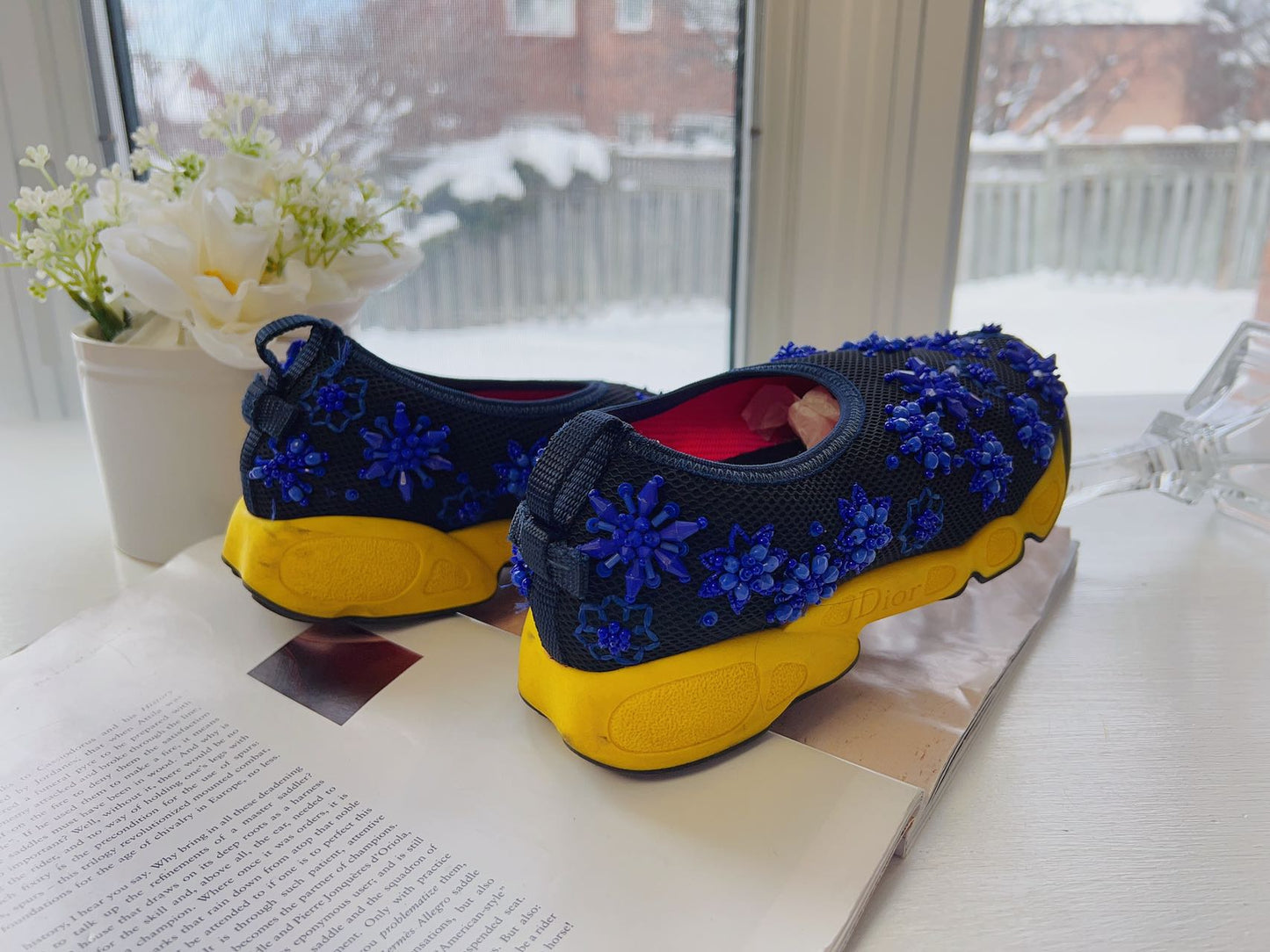 Christian Dior Sneaker with Blue Sequins
