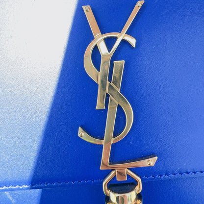 Saint Laurent Smooth Calfskin Medium Classic Monogram Kate Tassel Satchel Blue