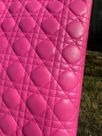 DIOR Lambskin Large Lady Dior Hot Pink