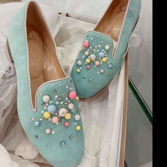 Christian Louboutin Candy Studded Tiffany Blue