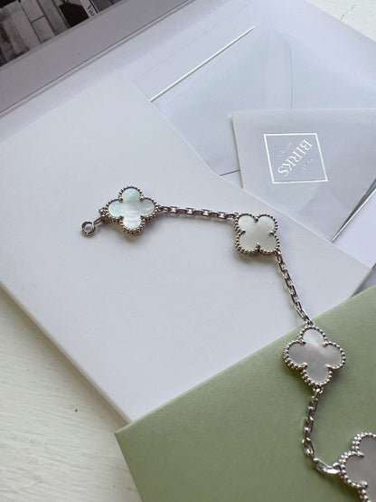 Vintage Alhambra bracelet, 5 motifs 18K White Gold 2023