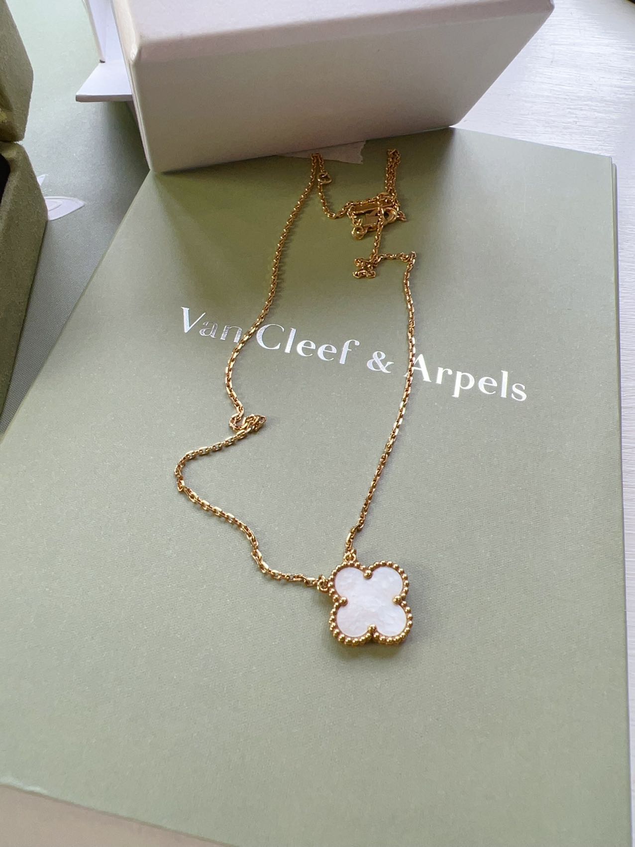Van Cleef & Arpels Mother of Pearl Vintage Alhambra Necklace