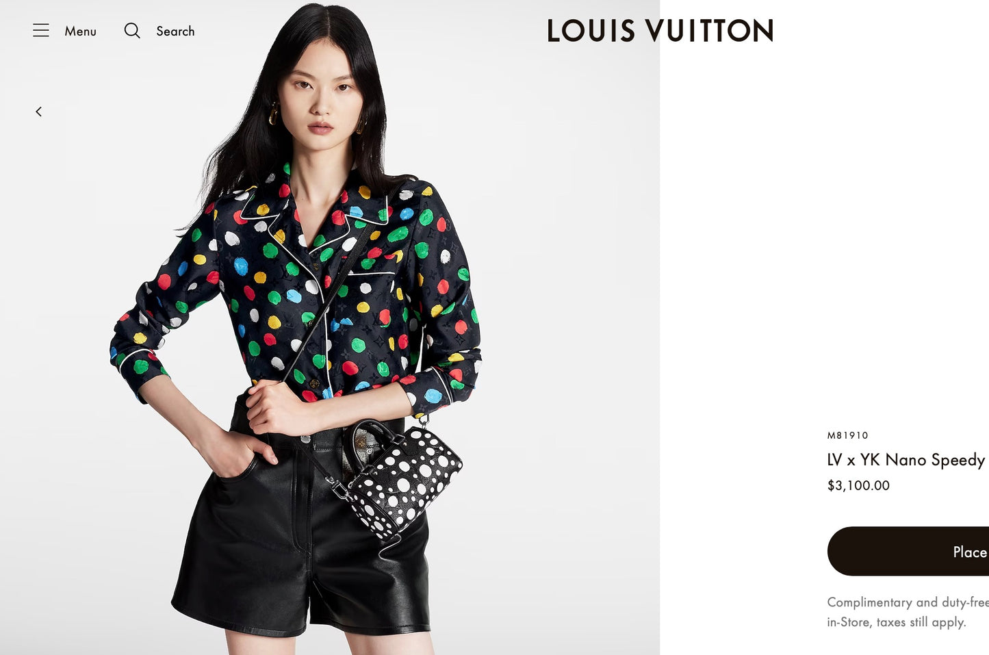 Louis Vuitton LV x YK Nano Speedy Limited Edition Infinity Dots 2023