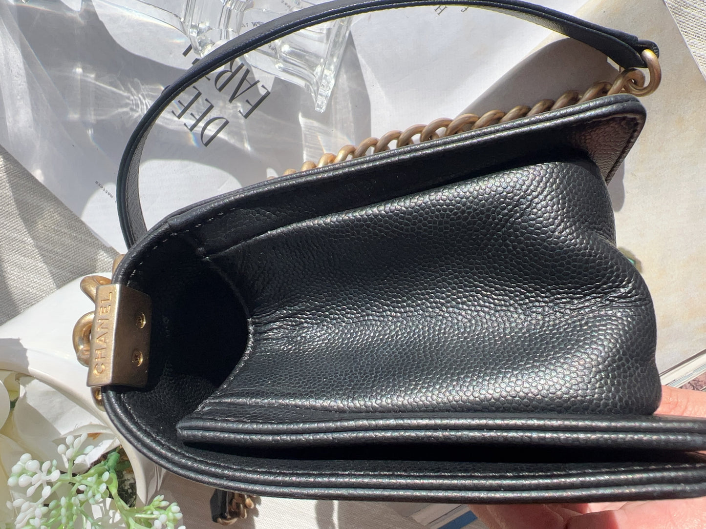 Chanel Chanel Small Black Caviar Boy Bag
