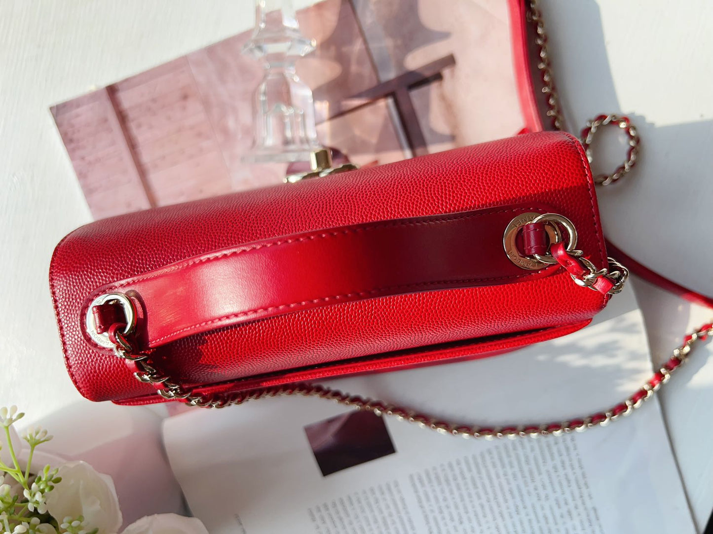 Chanel Small Business Affinity Flap Caviar Red GHW