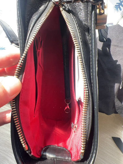 Chanel small Gabrielle Aged Calfskin Quilted Hobo Black