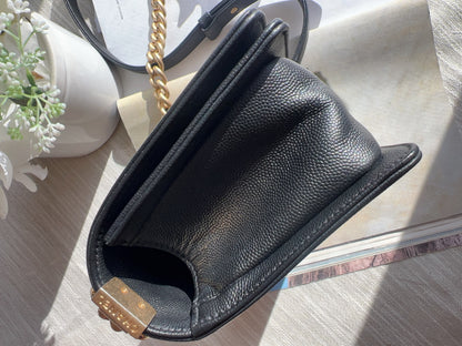 Chanel Chanel Small Black Caviar Boy Bag