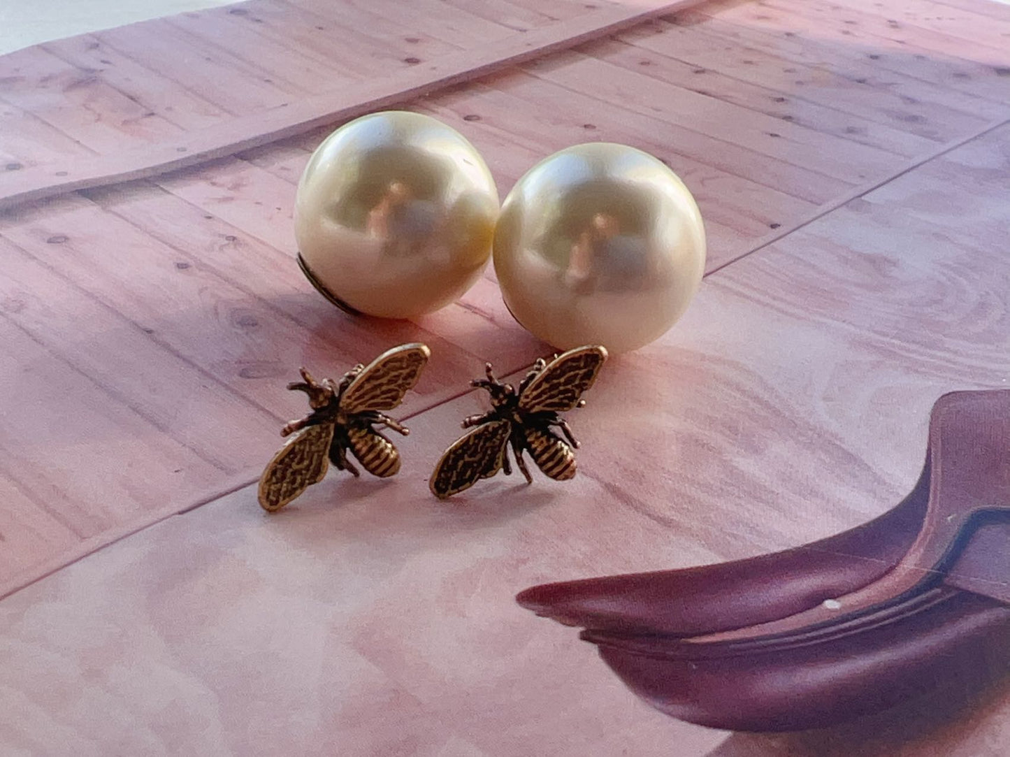Dior Bee & Pearl Tribales Earrings