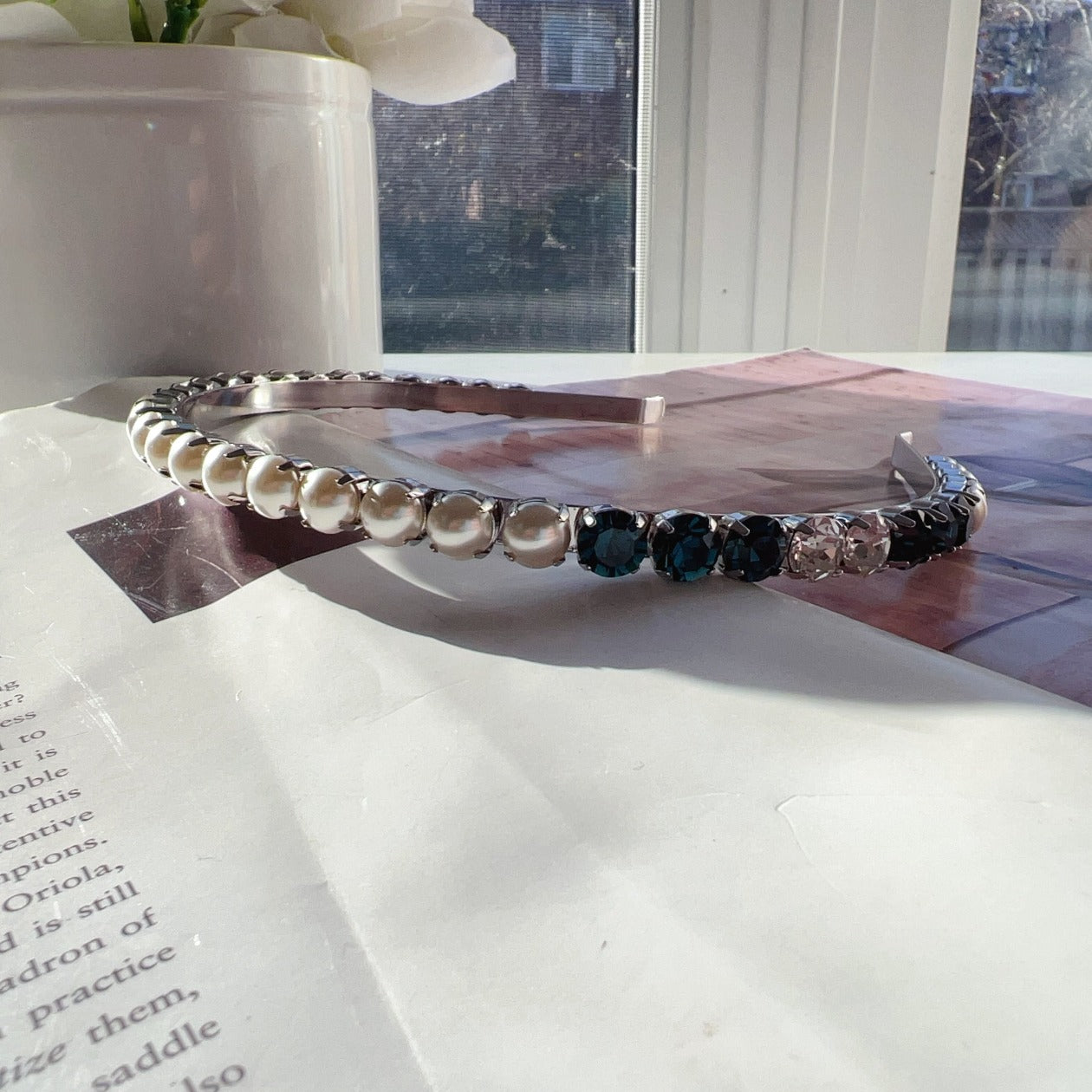 Clearance: Miu Miu Crystal and pearl Headband