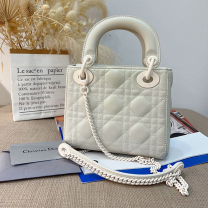 Christian Dior Mini Ultramatte Lady Dior White