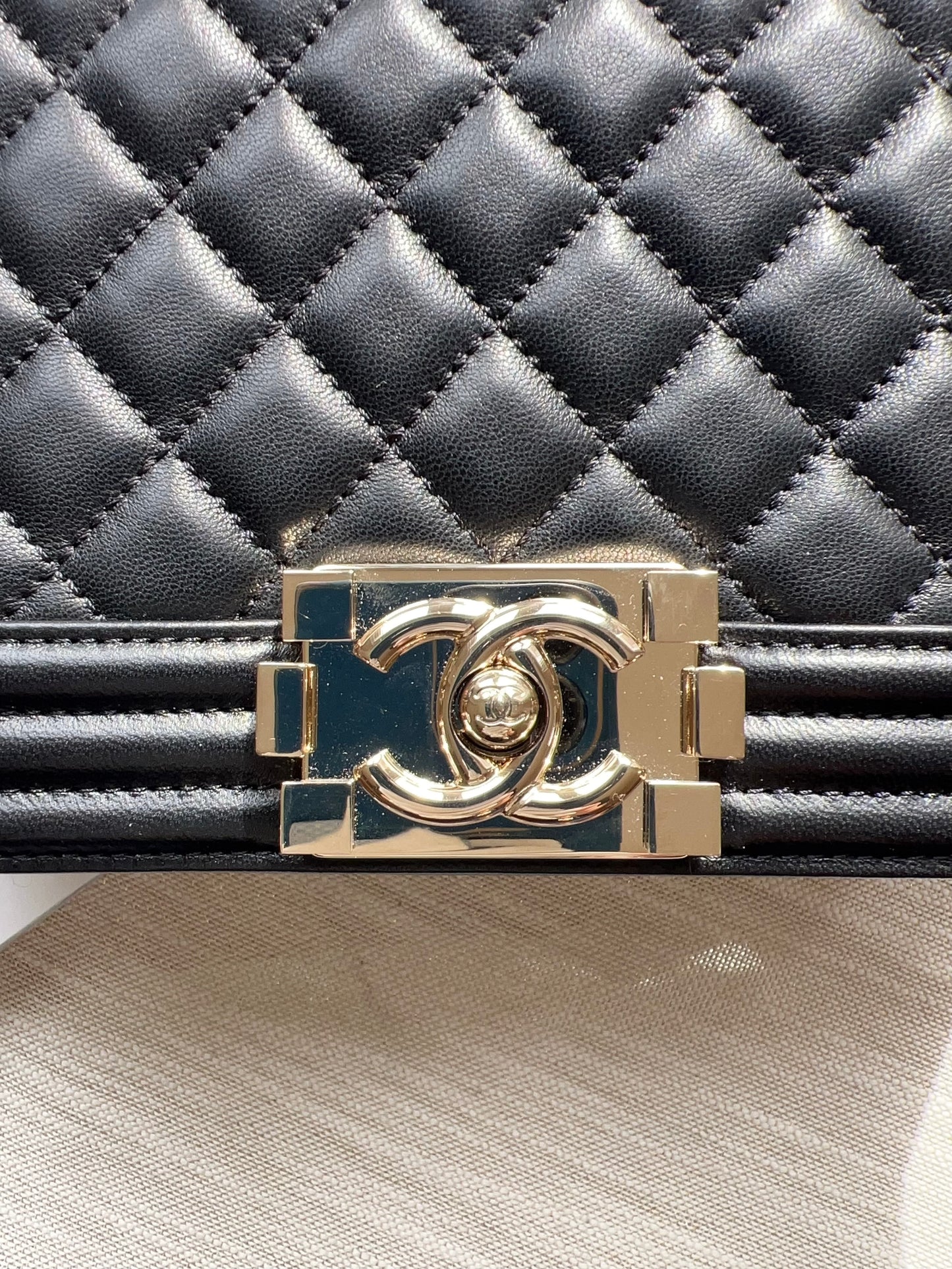 Chanel Leboy medium black gold