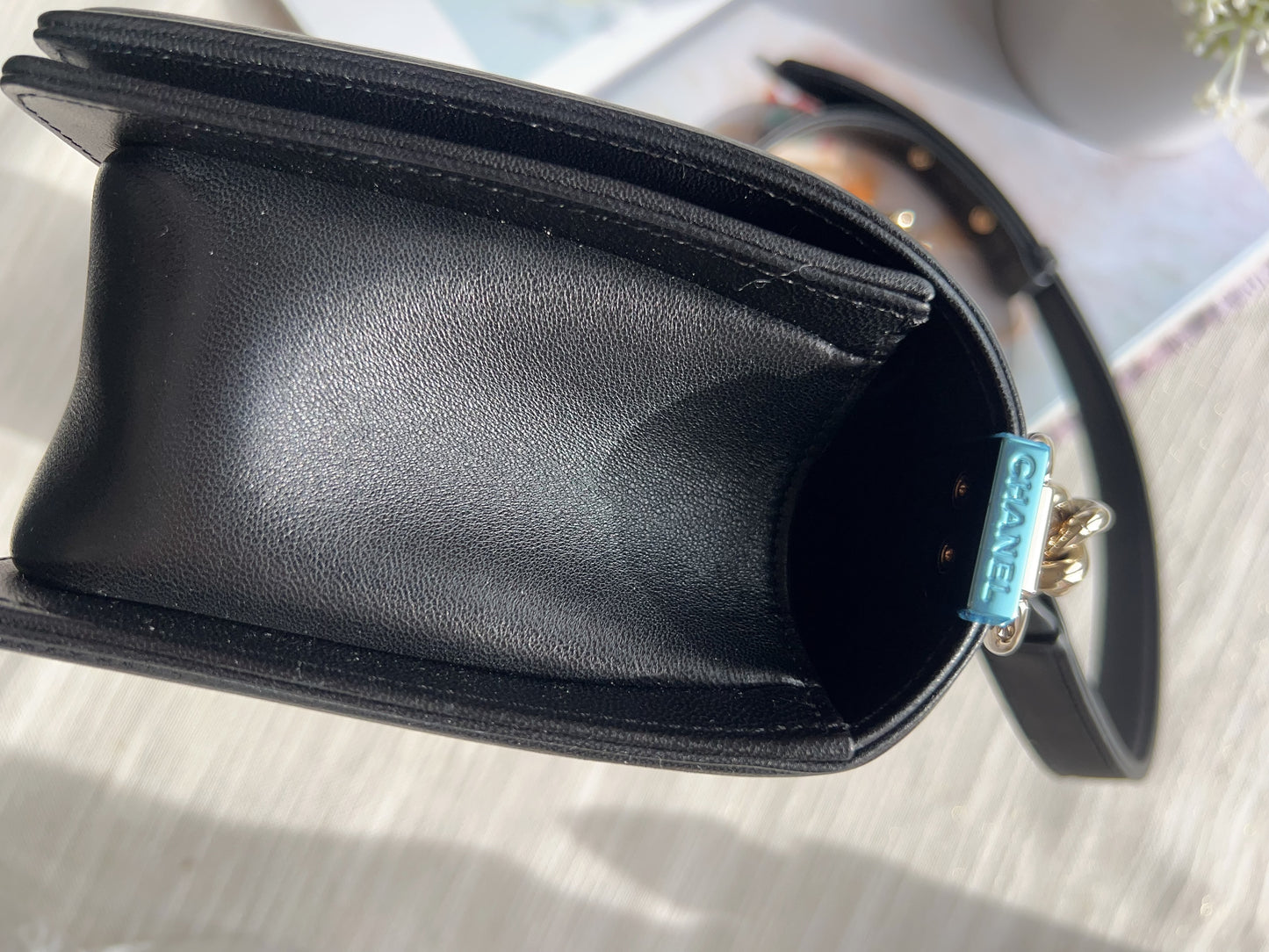 Chanel Leboy medium black gold