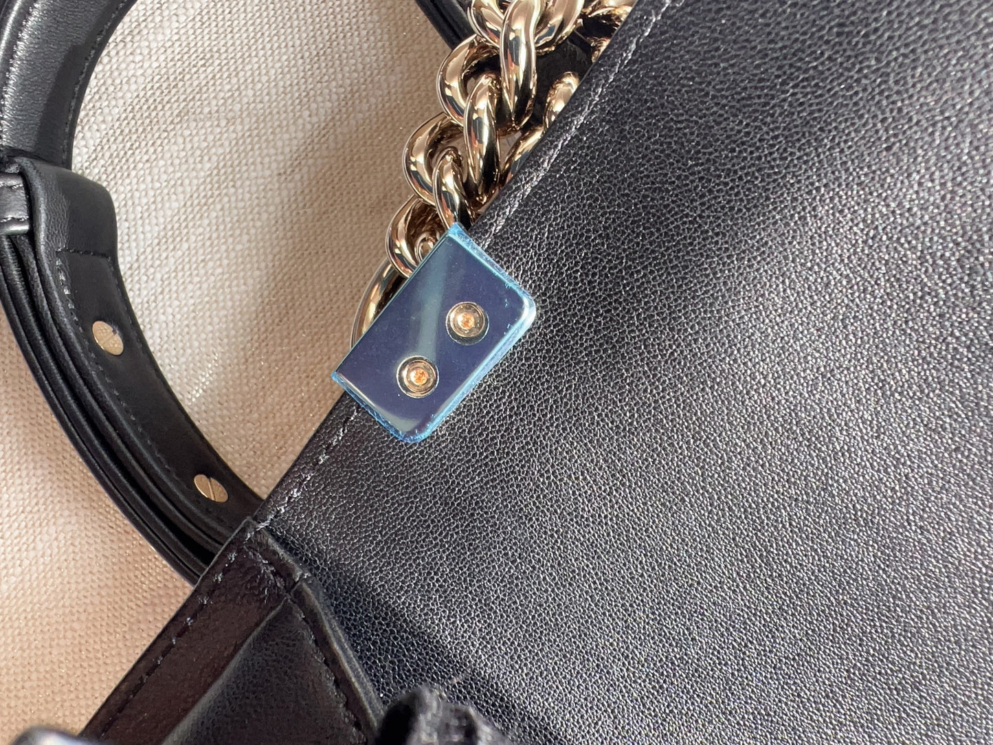 Chanel Leboy medium black gold