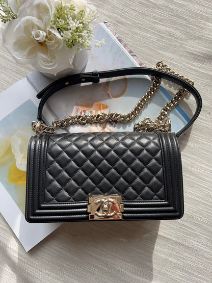 Chanel Leboy medium black gold