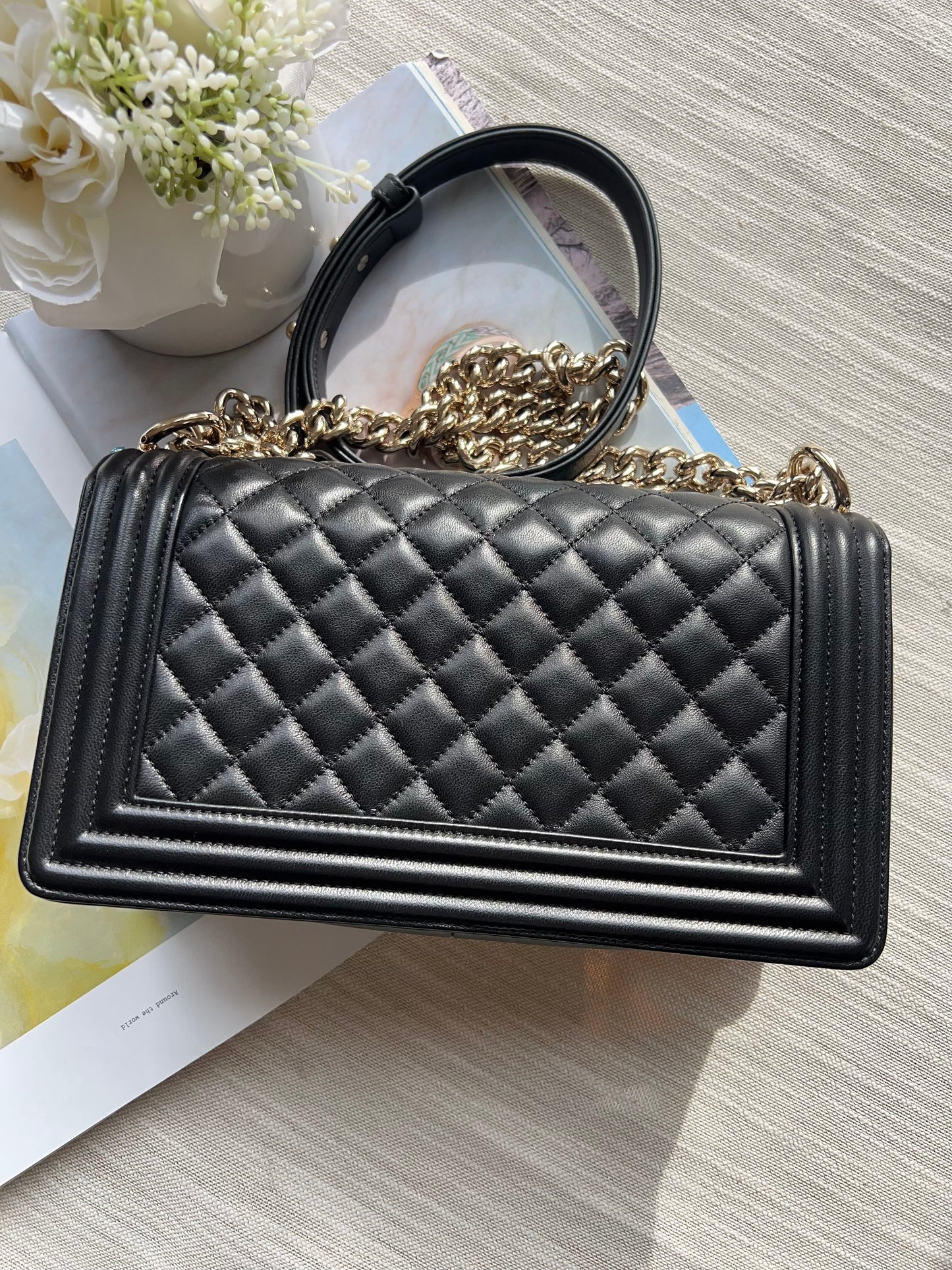 Chanel Leboy medium black gold