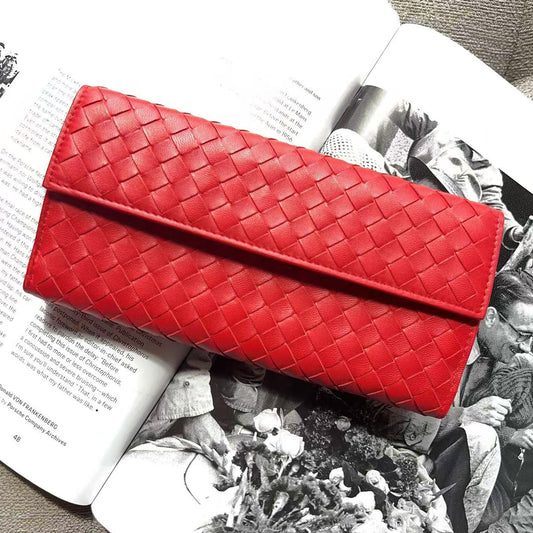 Bottega Veneta Intrecciato Weave Leather Continental Wallet