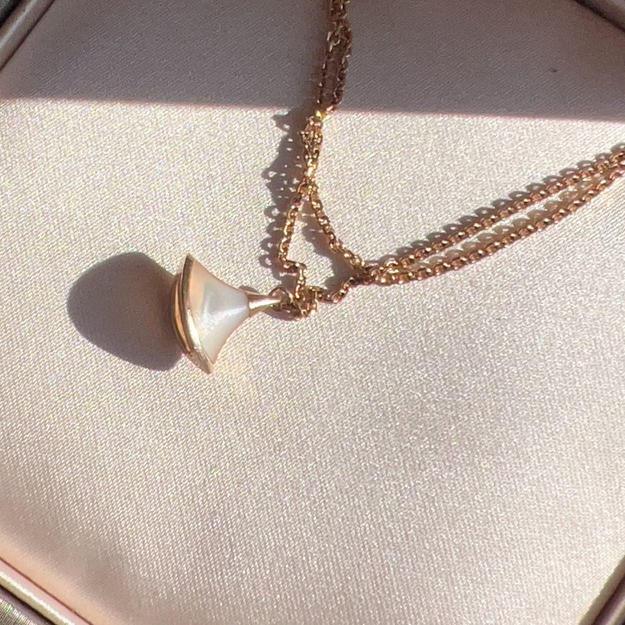 BVLGARI 18k Pink Gold And Mother Of Pearl Divas' Dream Bracelet