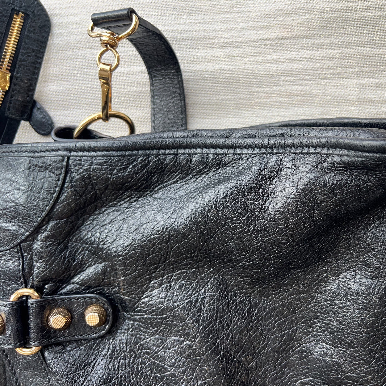 Balenciaga Small Arena City Lambskin Leather Tote