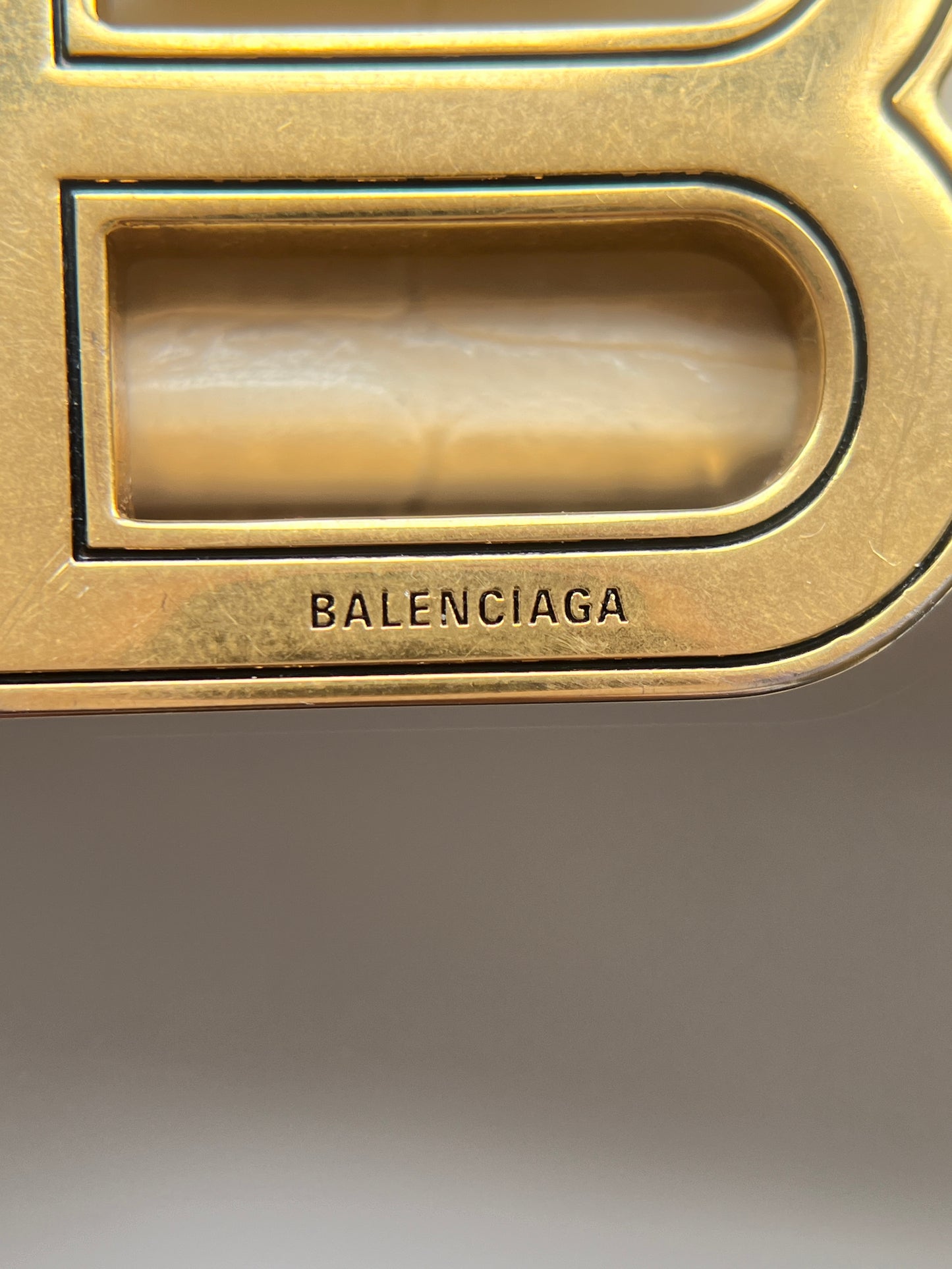 Balenciaga Embossed Hourglass S Top Handle Bag