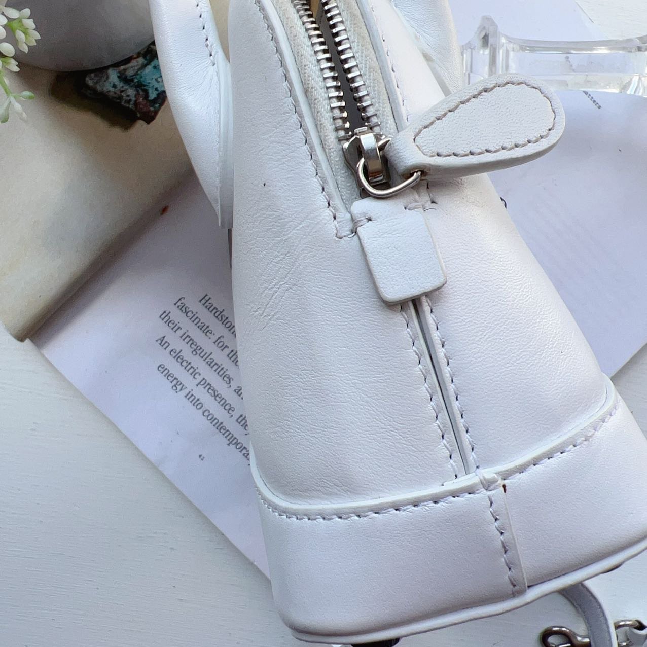 Balenciaga City Bag Chats Mini Balenciaga Leather White