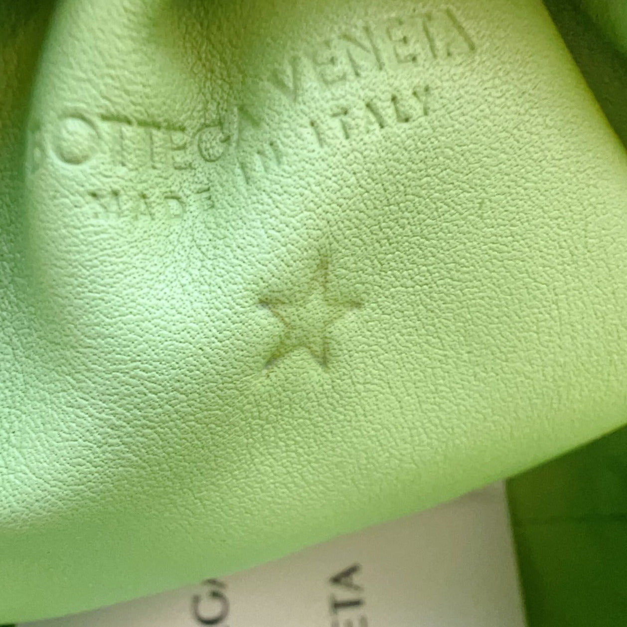 Bottega-Veneta-Mini-Pouch-Acid-Green-logo