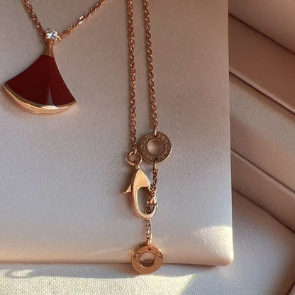 Bvlgari Divas' Dream Carnelian Diamond 18K Rose Gold Necklace