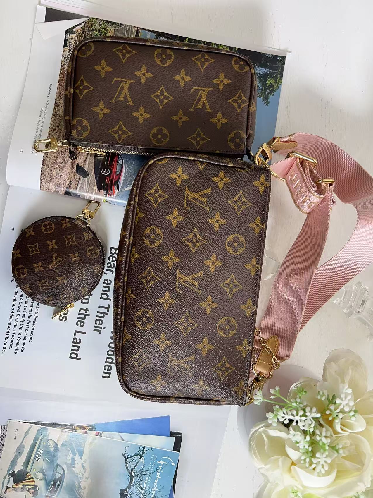 Louis Vuitton Monogram Multi Pochette Accessoires Pink