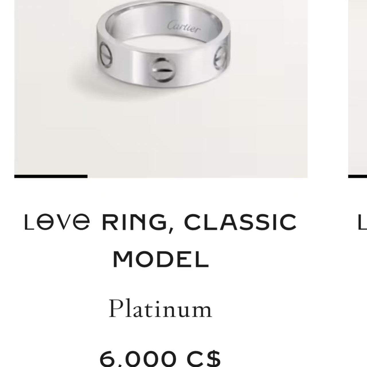 Cartier Love Ring Rose Gold Classic Model Size62