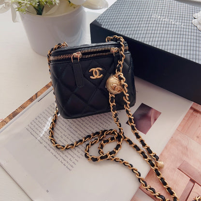 Chanel Mini Vanity Bag Chanel Mini Vanity Top Handle Case Black