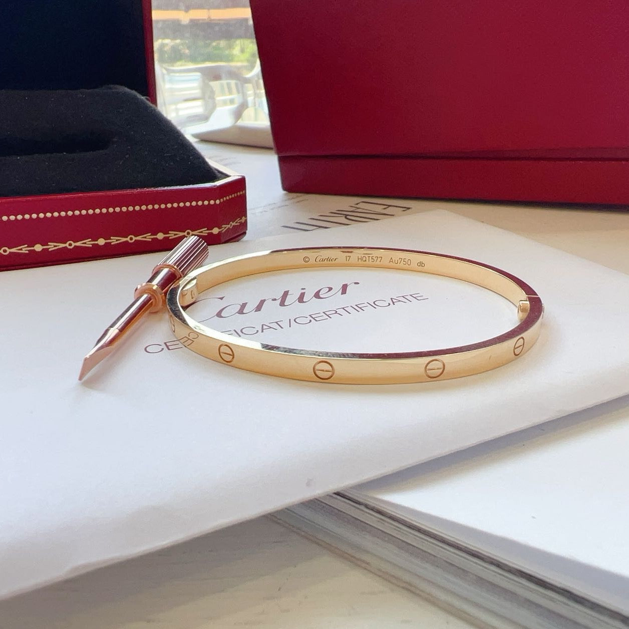 Cartier LOVE Bracelet 17, 18K Rose Gold