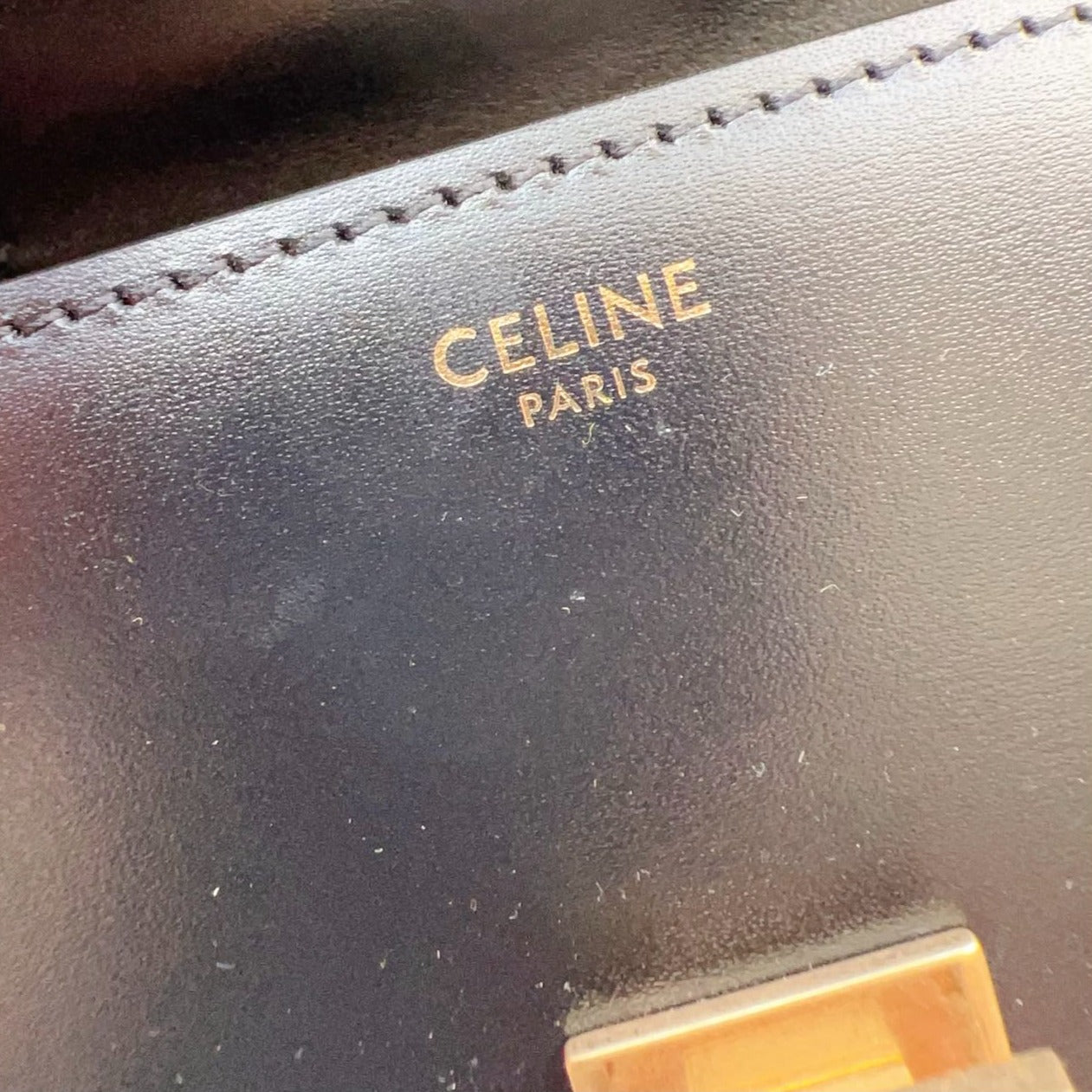 Celine Box Calfskin Teen Classic Box Flap Bag Black