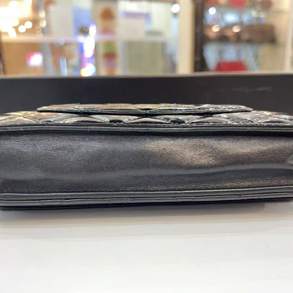 Chanel Black Patent Classic Wallet On Chain (WOC)