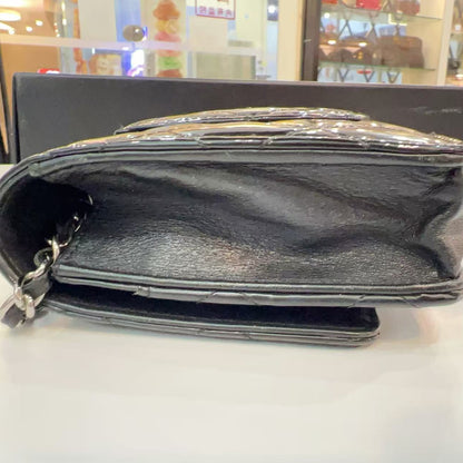Chanel Black Patent Classic Wallet On Chain (WOC)