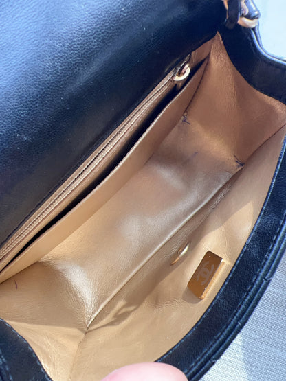 Chanel Black Quilted Lambskin Pearl Crush Mini Flap Bag