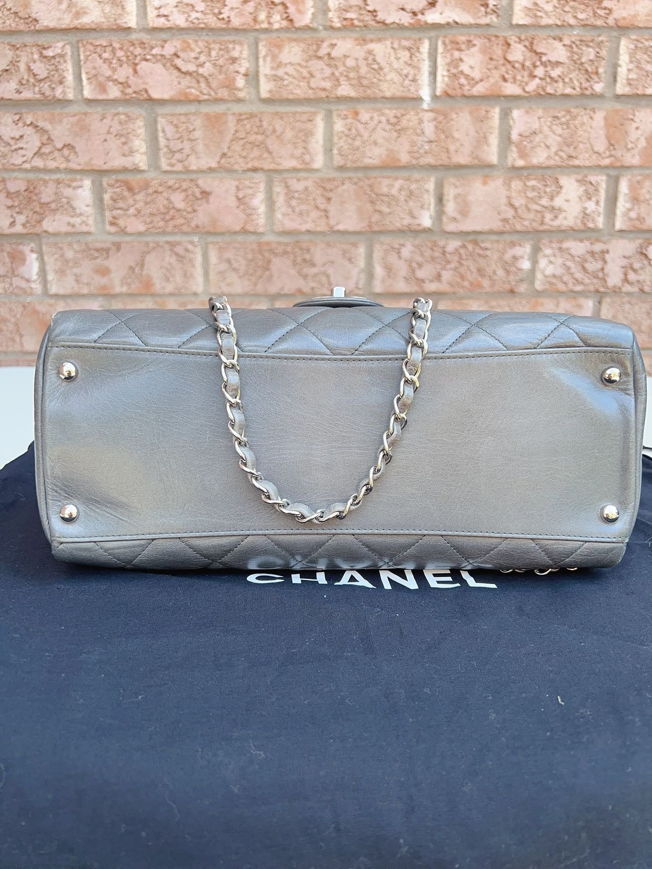 Chanel CC Delivery Tote Quilted Glazed Calfskin Small