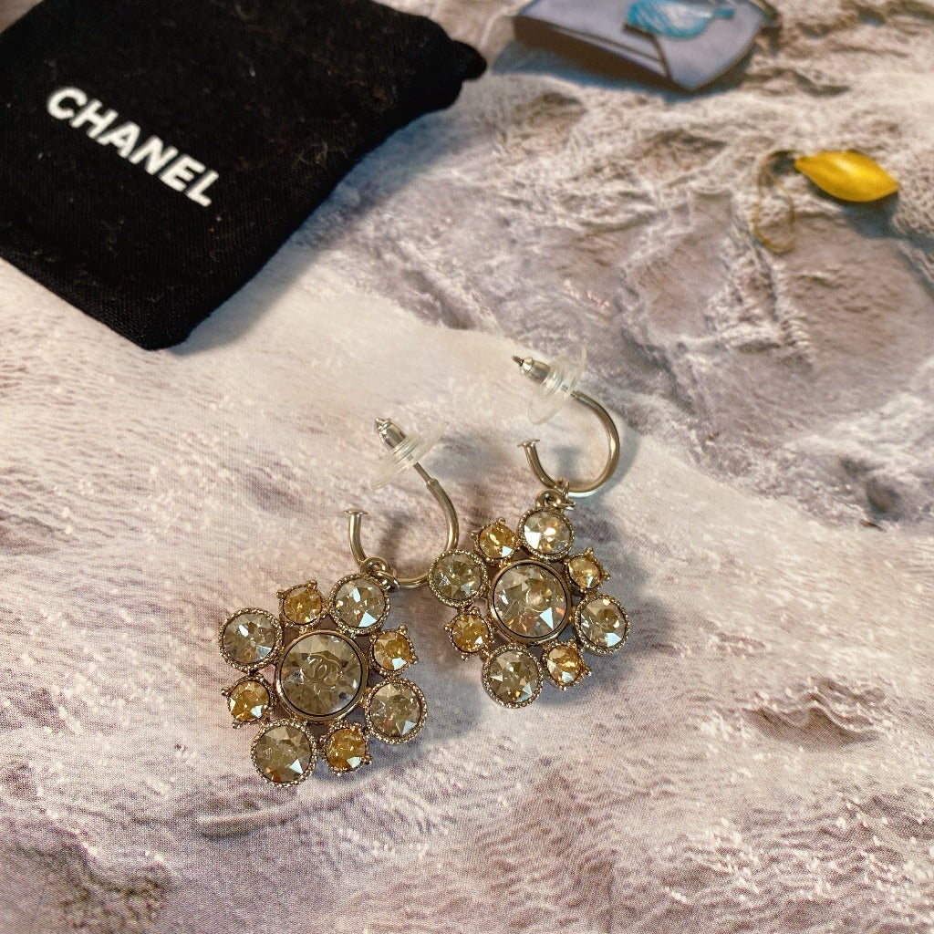 Chanel CC Square Earring with Swarovski Rhinestones