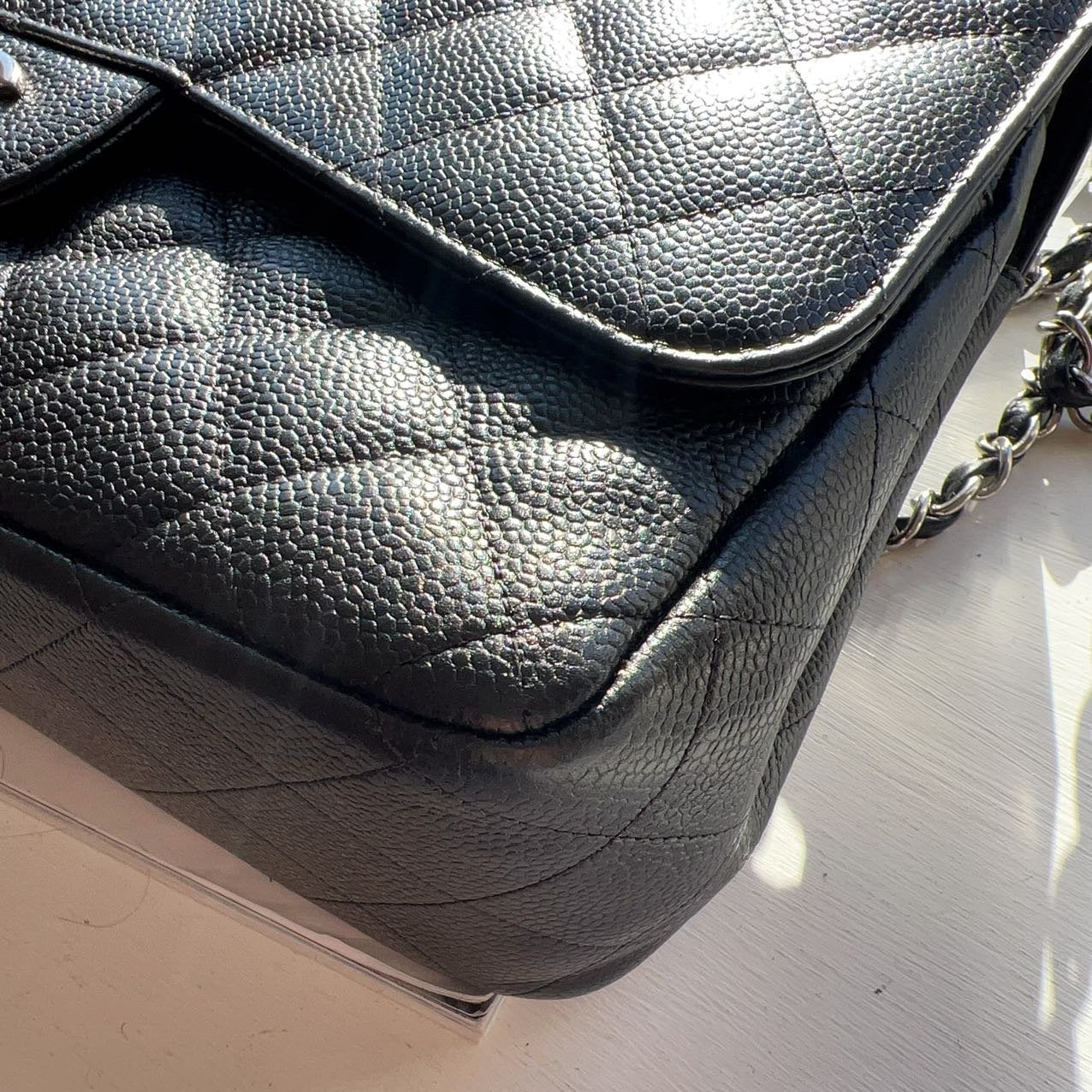 Chanel Caviar Classic Jumbo Double Flap Bag